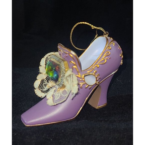 Heirloom Ornaments Shoe, Ashton Drake Miniature Shoe, Victorian Shoe, Ornament S - Picture 2 of 7